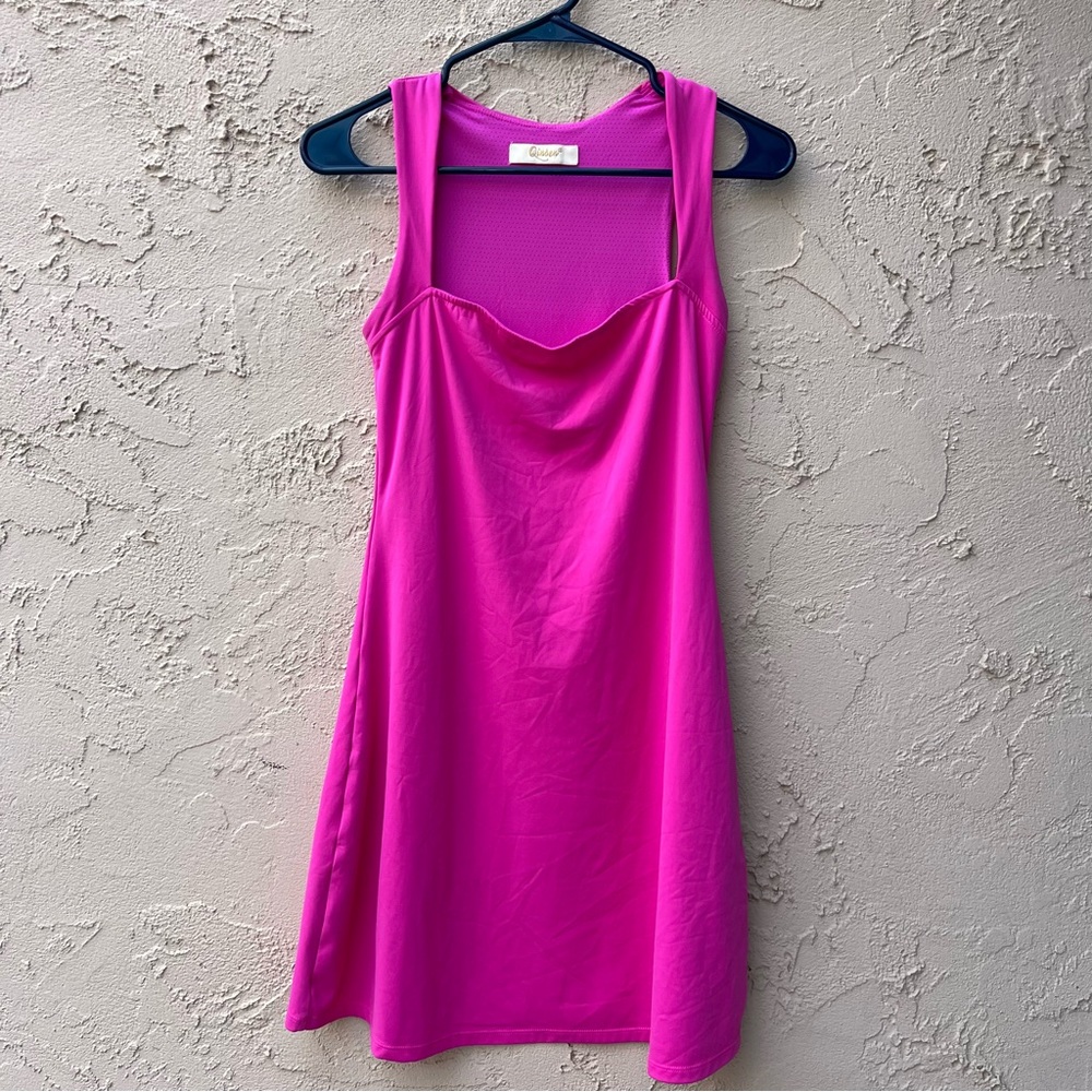 Qinsen - hot pink outdoor dress, size 3/4